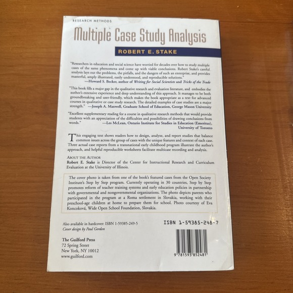 Multiple Case Study Analysis by Robert E. Stake 2006, Trade Paperback Textbook - Picture 3 of 6